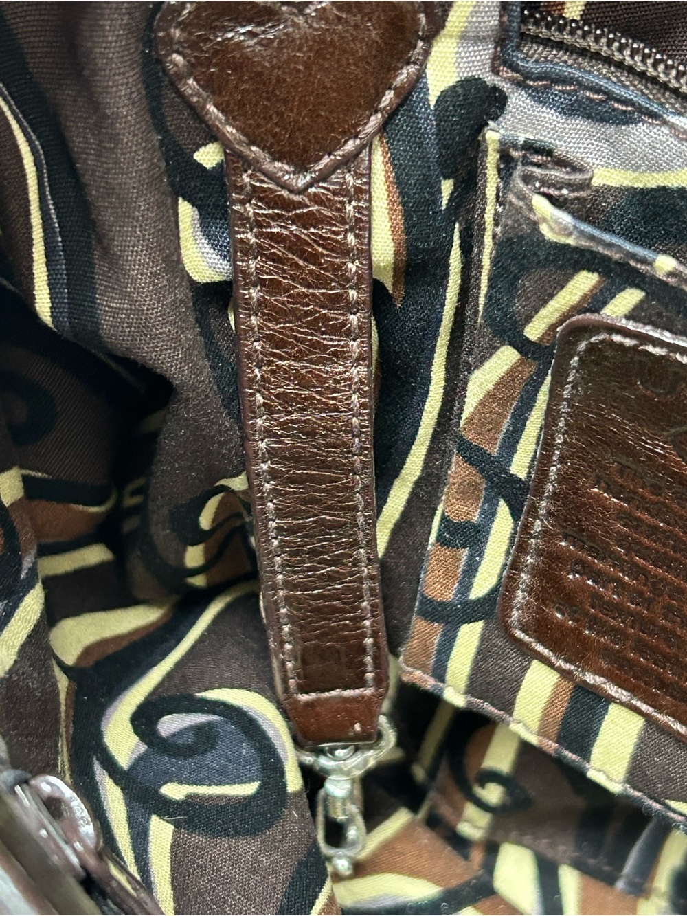 Brighton Brown Patchwork Leather Tote with Heart Charm - Picture 14 of 15